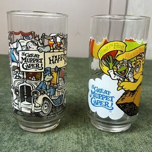 The Great Muppet Caper Vintage McDonalds glasses lot of 2 From 1981